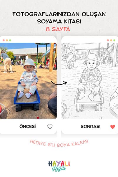 8 Fotoğraf , Özel Tasarım Boyama Kitabı , Her Yaşa Özel , Çocuk Gelişimi , Doğum Günü , Hediye