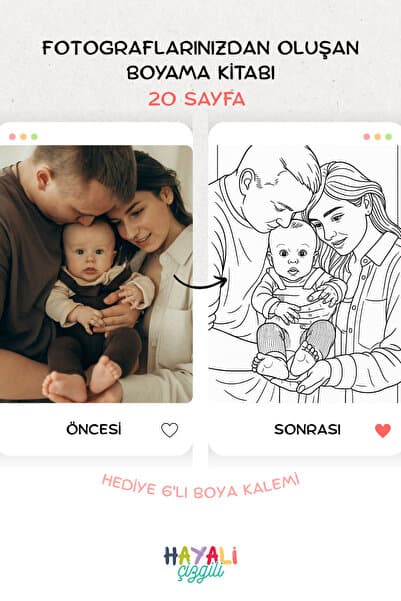 20 Fotoğraf , Özel Tasarım Boyama Kitabı , Her Yaşa Özel , Çocuk Gelişimi , Doğum Günü , Hediye