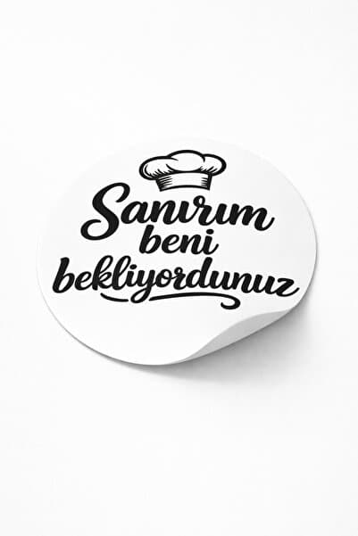 Sanırım Beni Bekliyordunuz Sticker Paket Servis Restoran Cafe Sunum Etiketi Şık Ambalaj