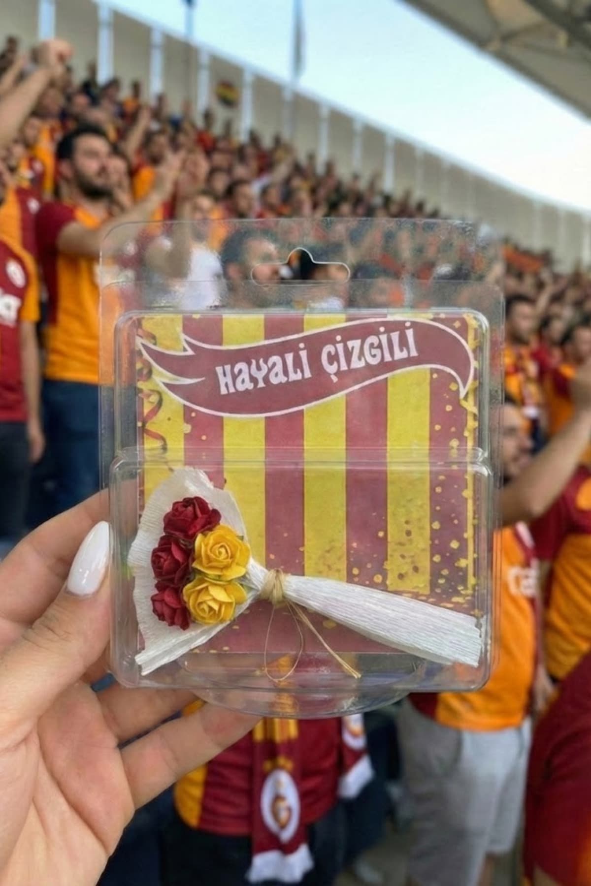 Kırmızı Sarı Tutku | Taraftarlara Özel Mini Buket – Dekoratif El Yapımı Hediye